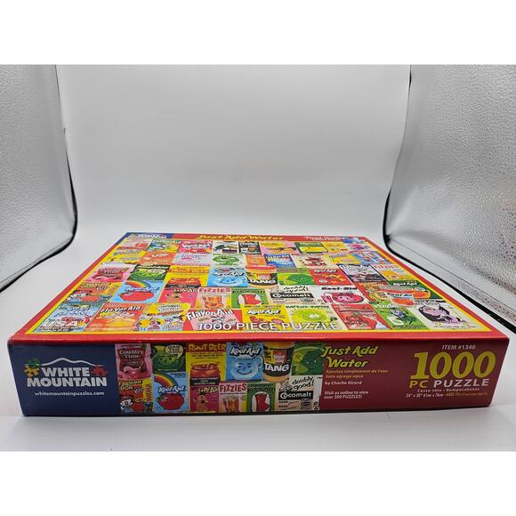 White Mountain Puzzle JUST ADD WATER Koolaid 24"x30" Size 1000 Pc‎ - Picture 3 of 5